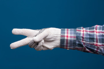 Hand protection with industrial gloves