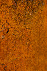 Terracotta cracked vertical texture. A saturated photo was taken close-up. Natural texture for your design.