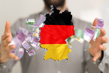 Euro Geldscheine und Coronavirus