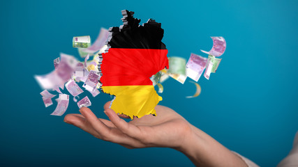 Euro Geldscheine und Coronavirus