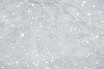 white bubble foam