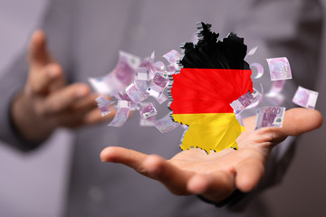 Euro Geldscheine und Coronavirus