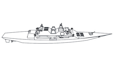 Ship silhouettes detailed vector illustration. Ship stencils isolated on white background