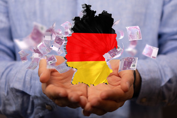 Euro Geldscheine und Coronavirus