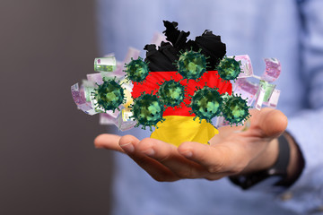 Corona- Hilfe, Geld Deutschland.