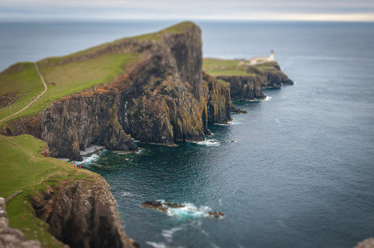 Neist Cliff panorama tilt shift effect - Powered by Adobe