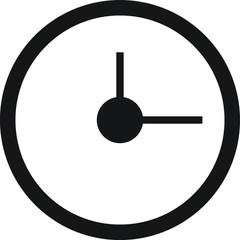 clock logo icon isolated. Watch object, time office symbol