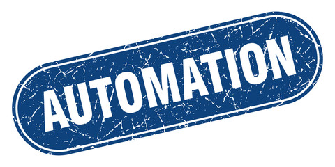 automation sign. automation grunge blue stamp. Label