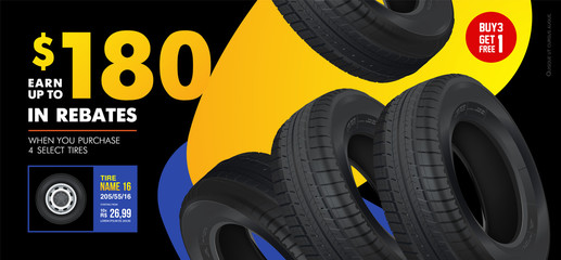 Wheel tire tracks background design. Vector automotive banners template. Grunge tire tracks backgrounds for landscape poster, digital banner, flyer, booklet, brochure and web design. Editable graphic.