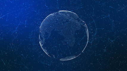 Digital Data Globe Background 03