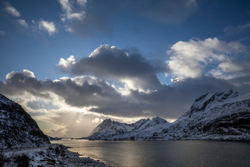 Fototapeta na wymiar Lofoten – Winter im Hohen Norden