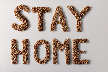 Stay home concept of self-isolation during the Covid-19 coronavirus pandemic.