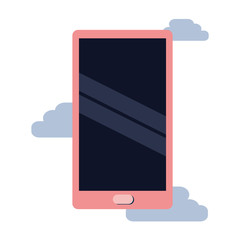 Simple flat illustration of a mobile phone 