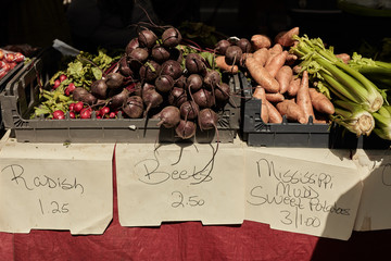 fresh vegetables at the market
