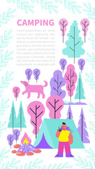 Camping Life Vertical Banner