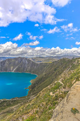 Naklejka na ściany i meble Quilotoa Crater Lake, Ecuador