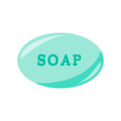 Icon of soap bar. Protection of coronavirus, flu. Vector icon illustration