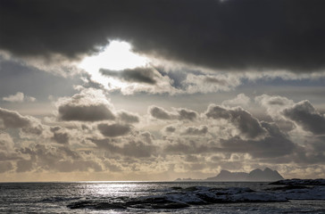 Obraz premium Lofoten im Winter - Der Norden von Norwegen
