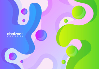 Colorful Modern fluid background. Abstract dynamic shapes composition. Eps10 vector.