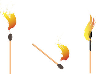burning match fire vector image 