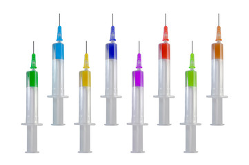 Syringes isolated
