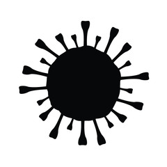 Pandemic Corona virus COVID-19 icon, vector illustration 