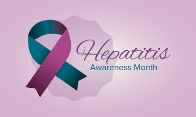 Hepatitis Awareness Month in May. Annual campaign in United States. Viral infection, liver problem. Hepatitis testing day. Control and protection. Prevention campaign. Medical healthcare vector design