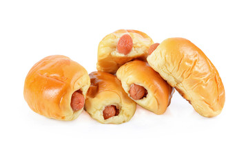Mini Sausage Roll Isolated on white back ground
