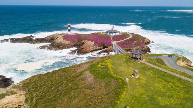 Aerial view of Pancha Island Lighthouse