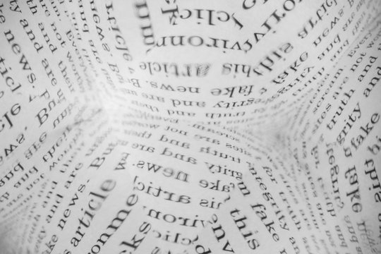 Printed text that is mirrored and shows a mess.