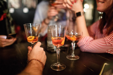 couple toasting with wine