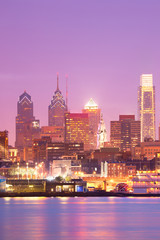 Fototapeta na wymiar Skyline of downtown Philadelphia, Pennsylvania, United States