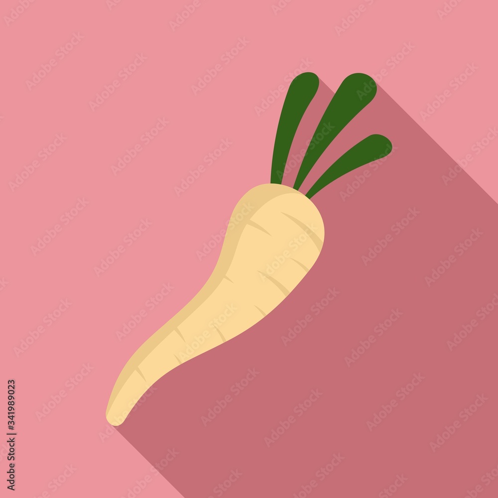 Poster culinary parsnip icon. flat illustration of culinary parsnip vector icon for web design