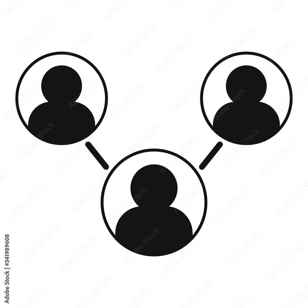 Poster customer referral program icon. simple illustration of customer referral program vector icon for web