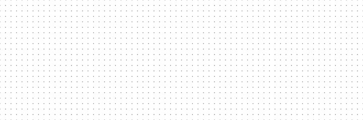 Vector panorama drafting paper. Graphic regular dots grid background. Panorama paper sheet for web design.