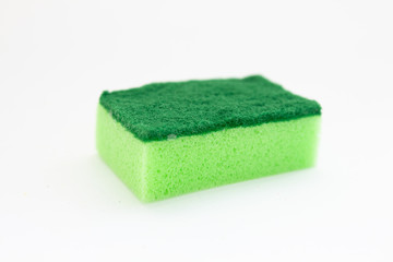 sponges for washing dishes on a white background