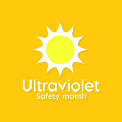 Vector illustration on the theme of Ultraviolet safety month observed each year during July.