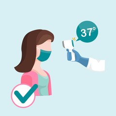 Infrared Thermometer Forehead Body Surface Temperature test with save and normal temperature result
