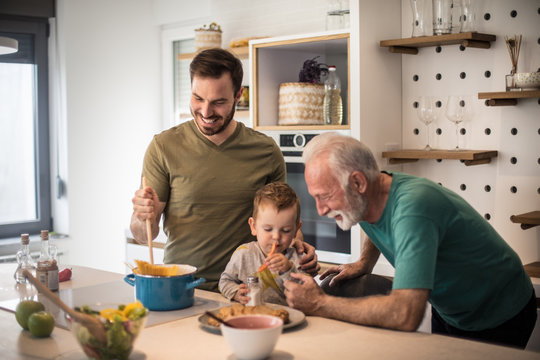 Your grandpa will prepare the perfect meal for you.