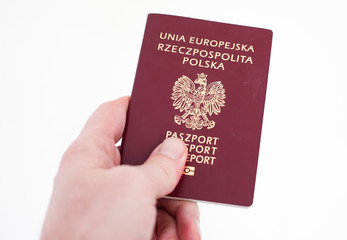 Close up of Poland Passport