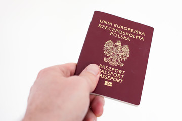 Close up of Poland Passport