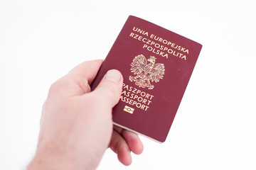 Close up of Poland Passport