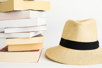 Books on the white background