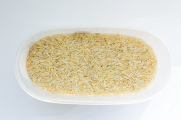 Rice groats in a heap