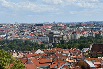 Fototapeta na wymiar Vue aérienne de Prague