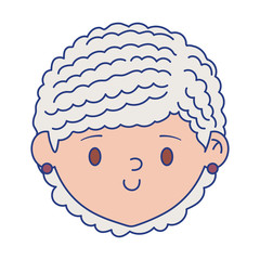 Isolated grandmother head vector design