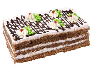 Cake on a white background