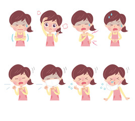 cute type nursery teacher_sick