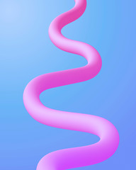 abstract pink curved line blue background