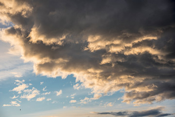 
Sunset effect on storm clouds